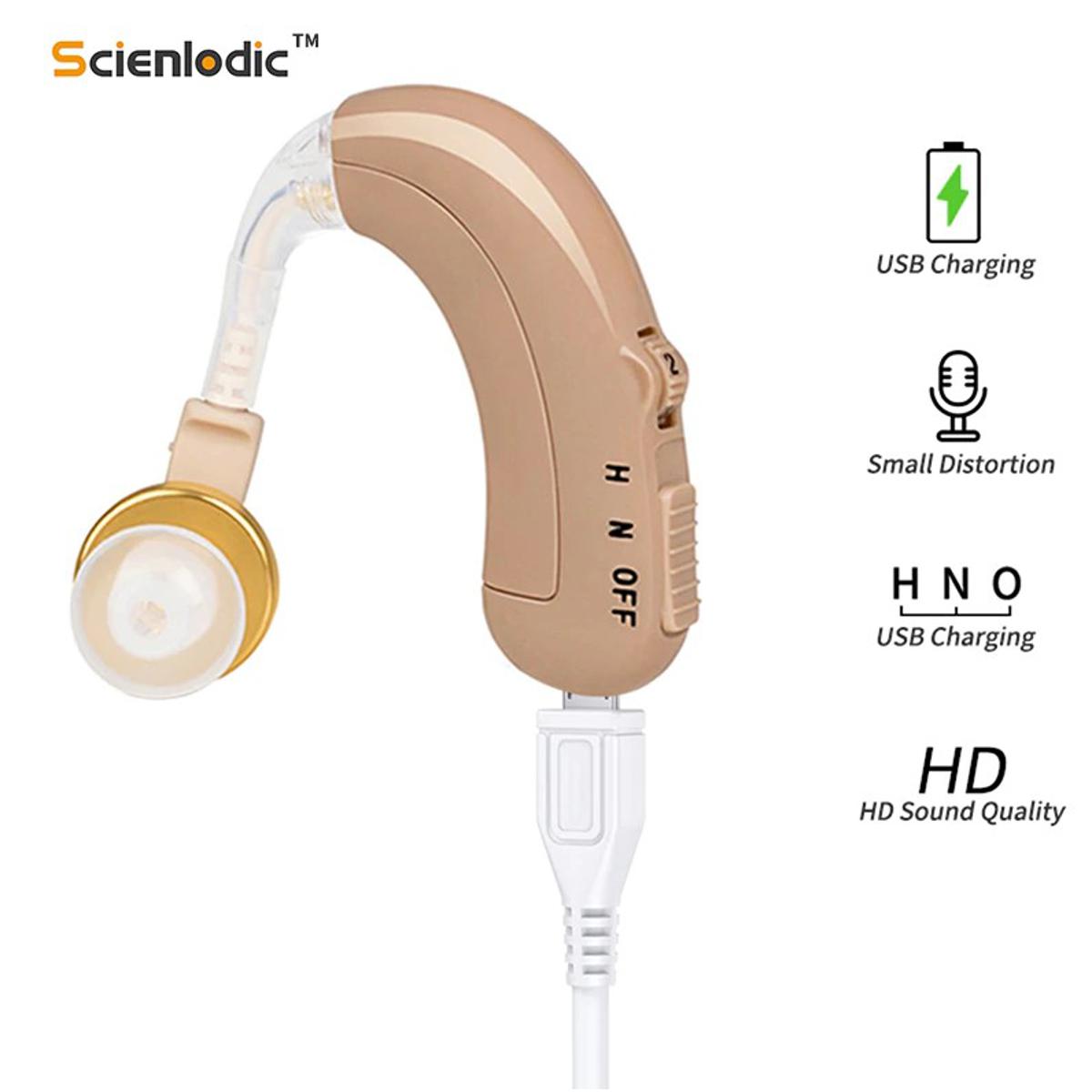 Picture of USB Rechargeable Hearing Aid BTE Hearing Aids Ear Hearing Amplifier Adjustable Tone Hearing Device for Elderly Sound Amplifier