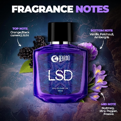 Picture of Beardo Perfume for men - LSD, 100ml | Amber Spicy scent | Concentrated Sprays - Long lasting fragrance | Eau De Parfum Gift for men | Strong EDP for men