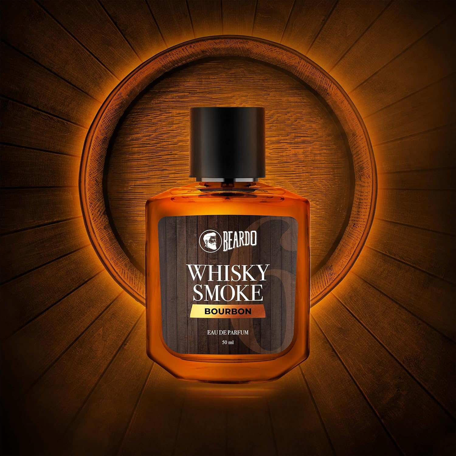 Picture of Beardo BOURBON Whisky Smoke Perfume for men, 50ml | Oriental, Woody, Leathery | Long Lasting Mens Perfume | Best Date Night Fragrance Body Spray for Men | Christmas gift for men | Gift For Friends | Gift for Men