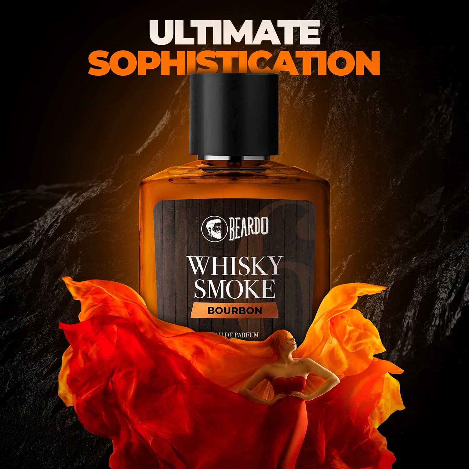 Picture of Beardo BOURBON Whisky Smoke Perfume for men, 50ml | Oriental, Woody, Leathery | Long Lasting Mens Perfume | Best Date Night Fragrance Body Spray for Men | Christmas gift for men | Gift For Friends | Gift for Men