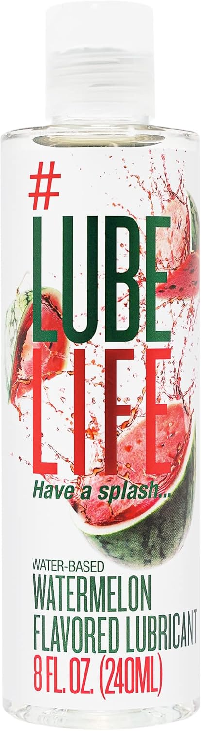 Picture of Lube Life Water-Based Watermelon Flavored Lubricant, Personal Lube for Men, Women and Couples, Made Without Added Sugar, 8 Fl Oz