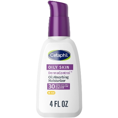 Picture of Cetaphil DermaControl Oil Absorbing Moisturizer with SPF 30, 4 Fl oz | For Sensitive, Oily Skin, Absorbs Oil, Reduces Shine, Hydrates, Protects, No Added Fragrance