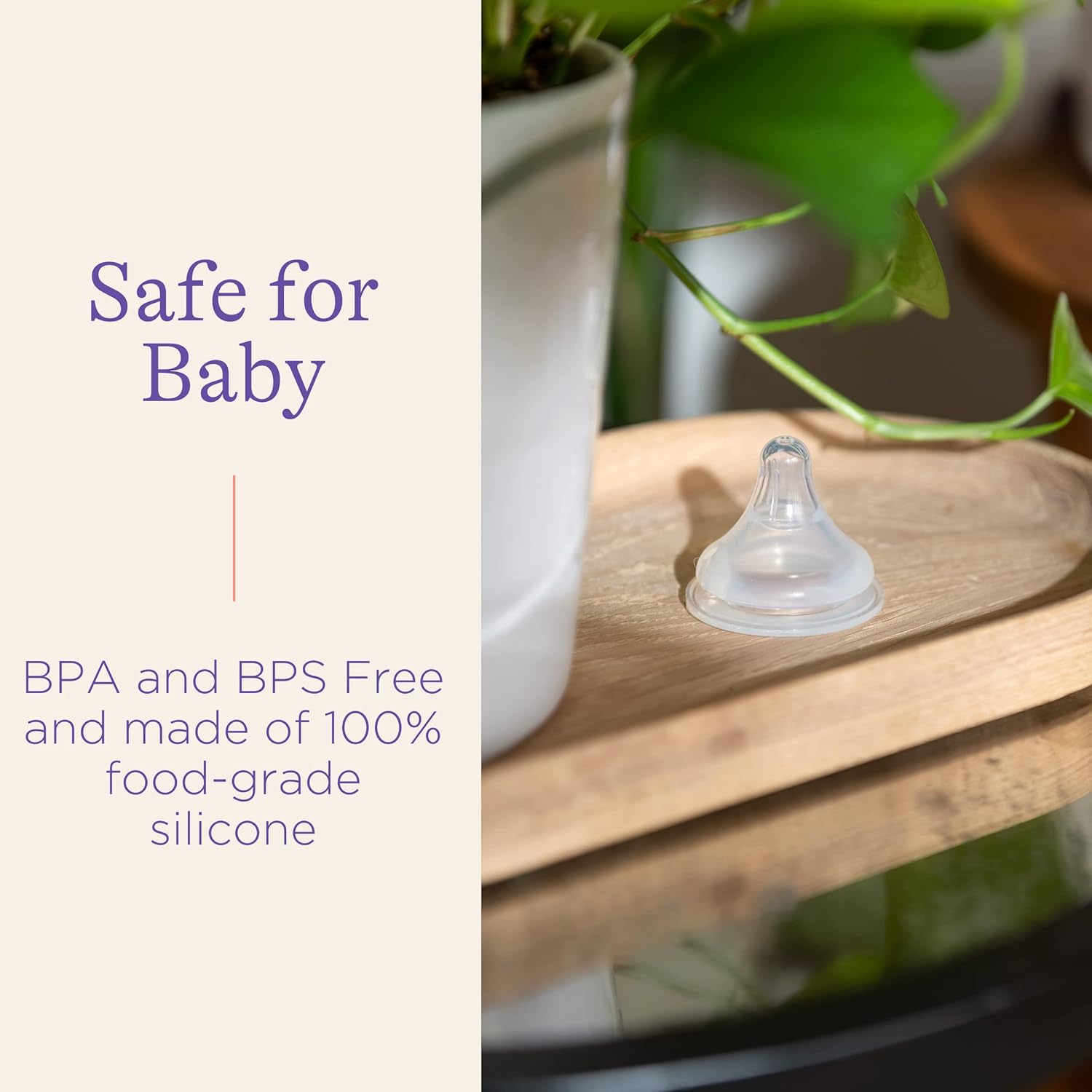 Picture of Lansinoh NaturalWave Baby Bottle Nipples, Slow Flow, Size S, Anti-Colic, 2 Count