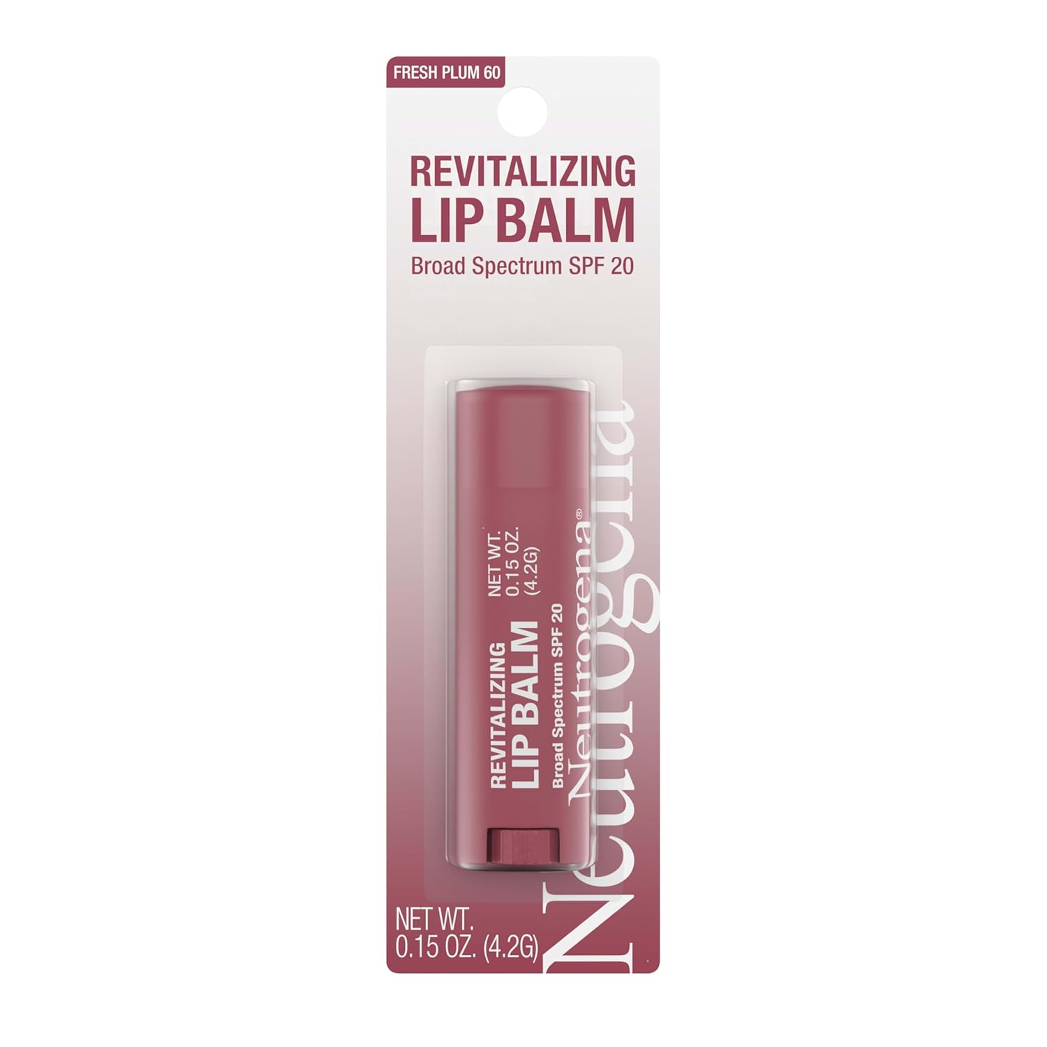 Picture of Neutrogena Revitalizing and Moisturizing Tinted Lip Balm with Sun Protective Broad Spectrum SPF 20 Sunscreen, Lip Soothing Balm with a Sheer Tint in Color Fresh Plum 60,.15 oz
