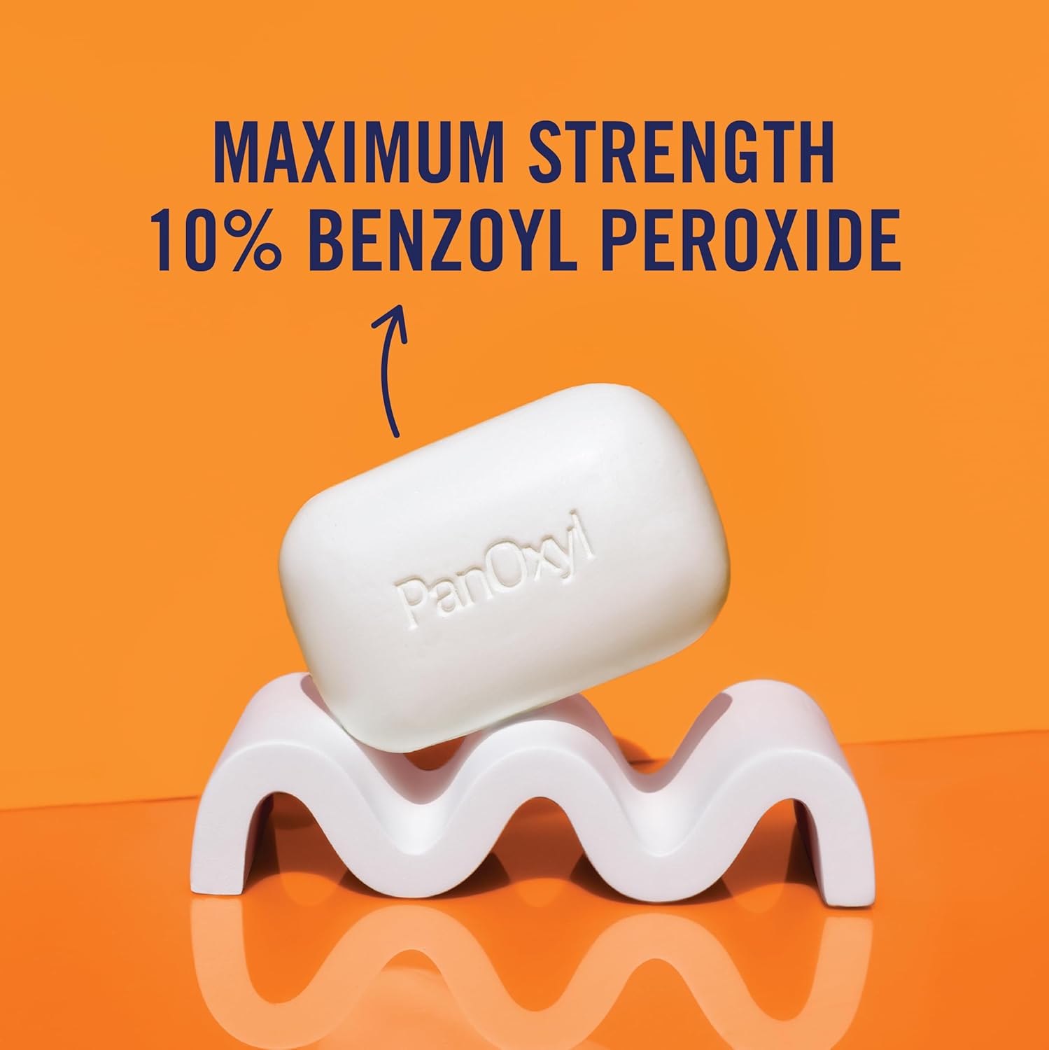 Picture of PanOxyl Acne Treatment Bar with 10% Benzoyl Peroxide, Maximum Strength Acne Bar Soap for Face, Chest and Back, Benzoyl Peroxide Bar Soap Body Wash, Vegan, For Acne Prone Skin, 4 oz