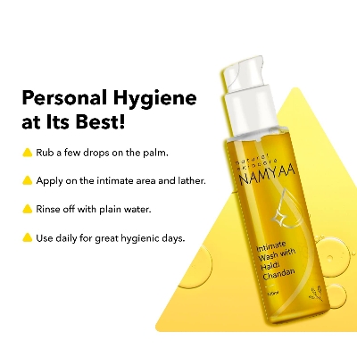 Picture of Namyaa Haldi Chandan Intimate Hygiene Wash | With Germ and Odour Protection | pH Balanced 100g