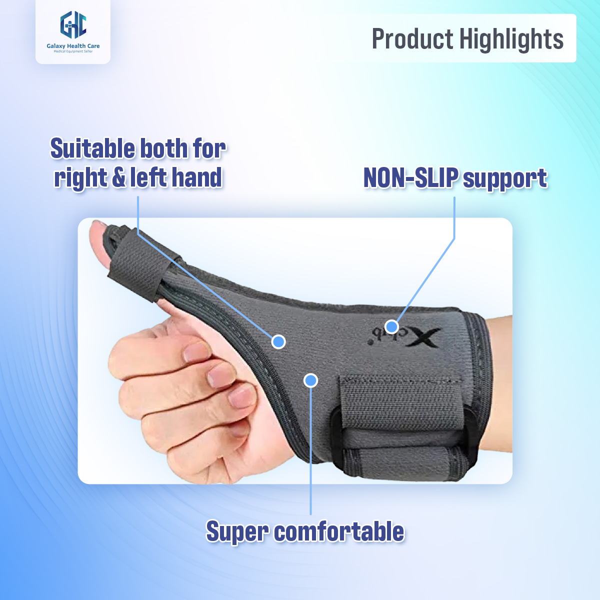 Picture of Taiba Thumb Spica Splint Wrist Support/Wrist Strap/Wrist Brace/Hand Support - SUITABLE FOR BOTH RIGHT AND LEFT HANDS