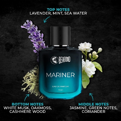 Picture of Beardo Mariner EDP for Men, 50ml | Eau De Parfum|Long Lasting Perfume for Men | Body Spray for Men | Day Time Fragrance Body Spray For Men| Fresh, Aqua Notes | Christmas gift for men | Gift For Friends | Gift for Men