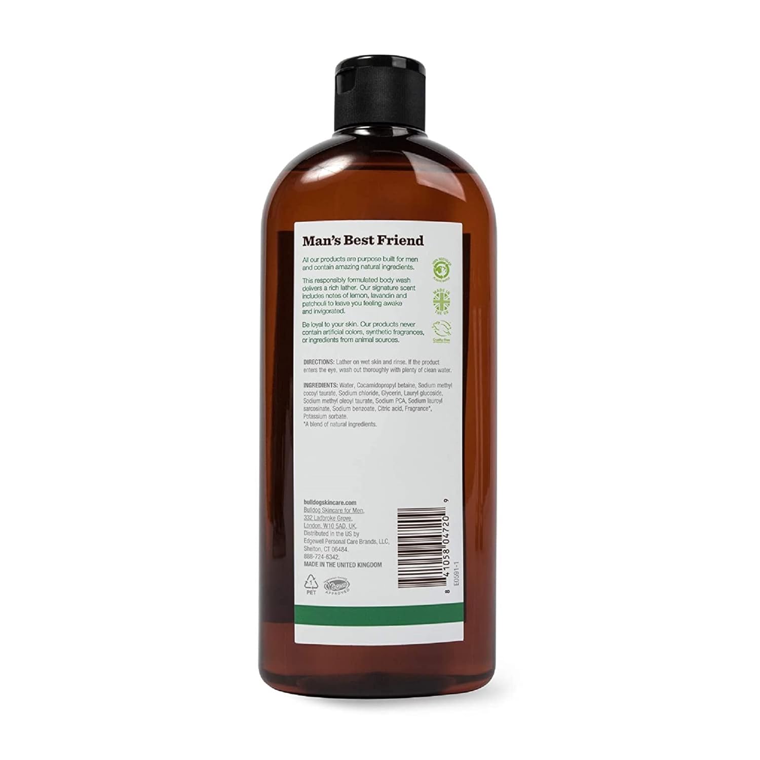 Picture of BULLDOG Mens Skincare and Grooming Body Wash, Original, 16.9 Fluid Ounce (500 ml)