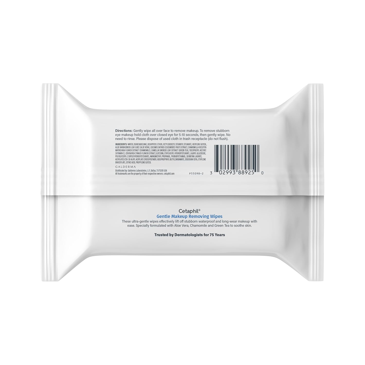 Picture of Cetaphil Gentle Makeup Removing Face Wipes, Daily Cleansing Facial Towelettes Gently Remove Makeup, Fragrance and Alcohol Free, 25 Count