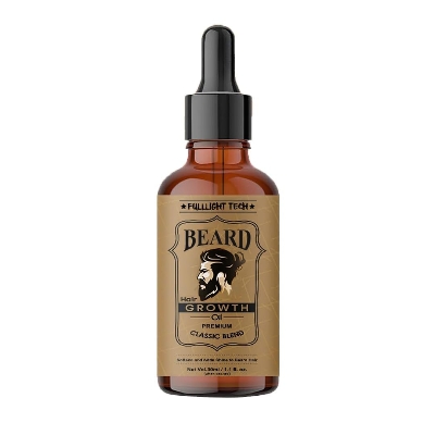 Picture of Fulllight Tech Beard Oil for Men Fast Growth and Soft Beard with Natural Beard Growth Oil for Men Nourishes and Strengthens Uneven Patchy Beard Fix-30 ml