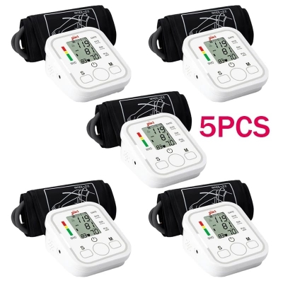 Picture of 5pcs Blood Pressure Monitor Upper Arm Automatic Tonometer Digital Blood Pressure Meter BP Medical Sphygmomanometer Pulse