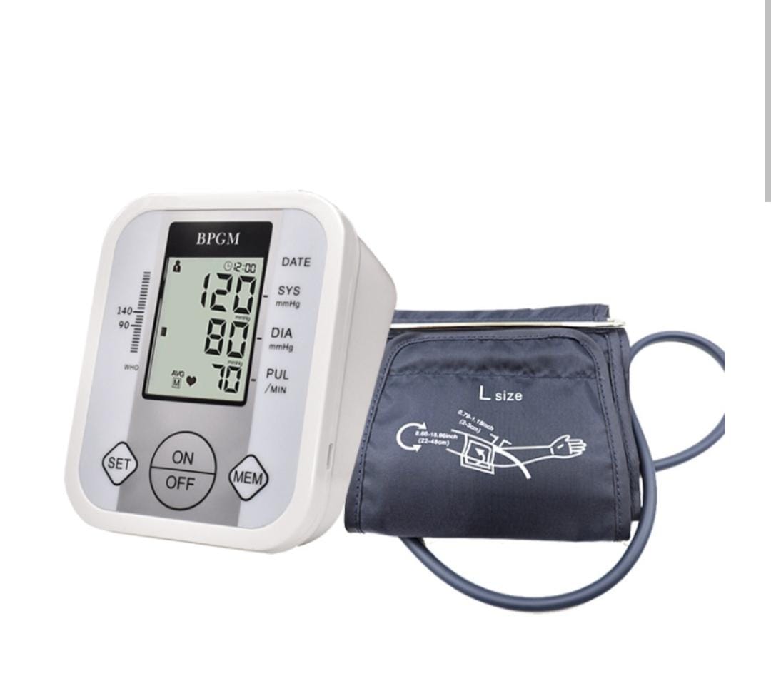 Picture of BP Machine Monitor Digital Fully Automatic Upper Arm Blood Pressure Checking Monitor with Talking Function Intellisense Technology Cuff Kit For Home Best Most Accurate Measurement- White
