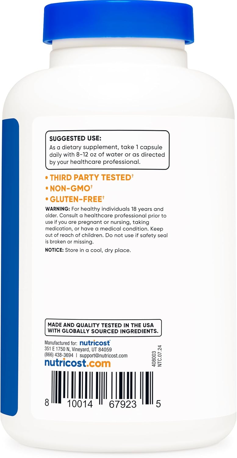 Picture of Nutricost Ginkgo Biloba 120mg, 240 Capsules - Extra Strength Ginkgo Biloba Extract - Gluten Free & Non-GMO
