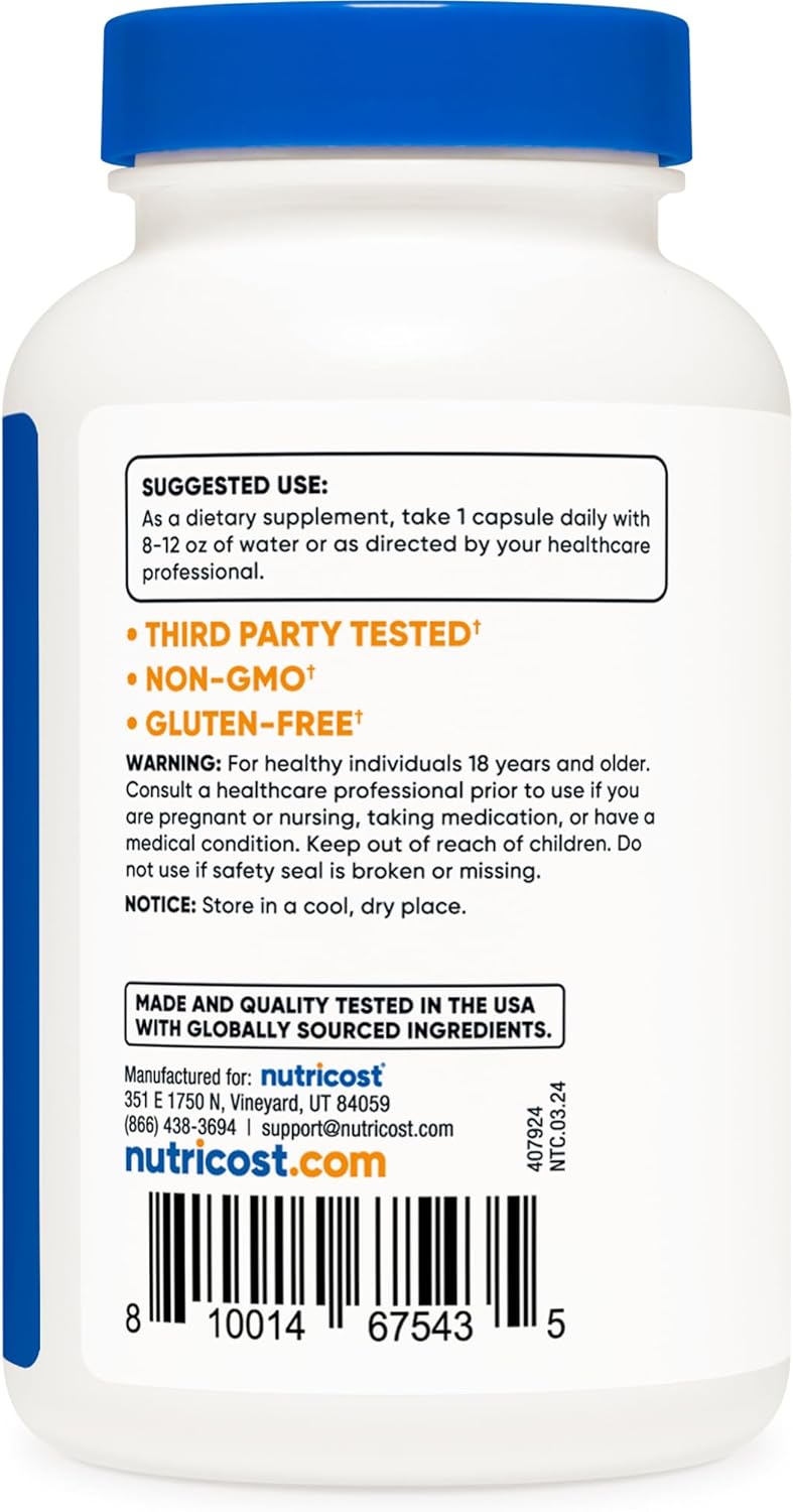 Picture of Nutricost Vitamin B12 (Methylcobalamin) 2000mcg, 240 Capsules - Vegetarian Caps, Non-GMO, Gluten Free B12 Supplement