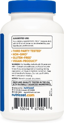 Picture of Nutricost Mushroom Complex Supplement, 120 Capsules - 10 Mushroom Blend (with Reishi, Maitake, Shiitake, Lion's Mane, and More) - Non-GMO and Gluten Free
