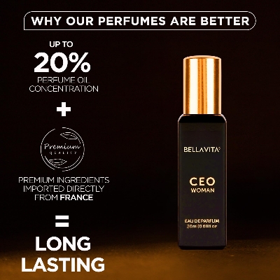 Picture of Bella Vita Luxury Ceo Woman Eau De Parfum Liquid Perfume With Bergamot, Tonka & Vanilla|Premium, Long Lasting Woody & Fruity Fragrance Scent For Women, 20ML