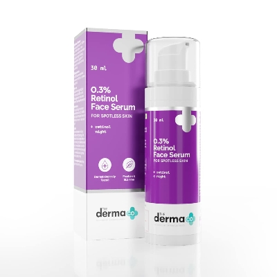 Picture of The Derma Co 0.3% Retinol Serum - 30ml | For Younger-Looking & Spotless Skin | Anti-Aging | Reduces Fine Lines & Wrinkles