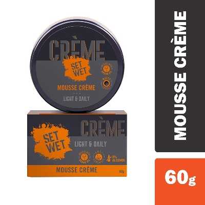 Picture of Set Wet Hair Mousse Crème Daily Ultralight Hairstyle With Argan Oil & Anti Dandruff Properties, 60 g