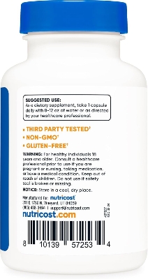Picture of Nutricost Biotin (Vitamin B7) 10,000mcg (10mg), 120 Capsules - Vegan, Gluten Free, Non-GMO
