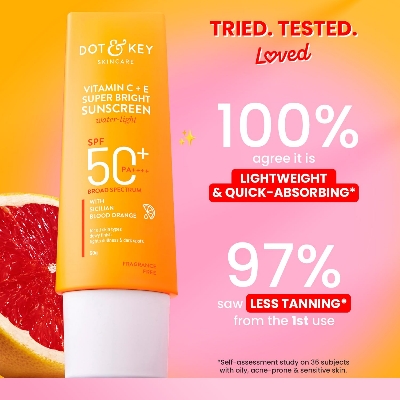 Picture of DOT & KEY Vitamin C + E Super Bright Sunscreen Spf 50-50 gram ( without box)