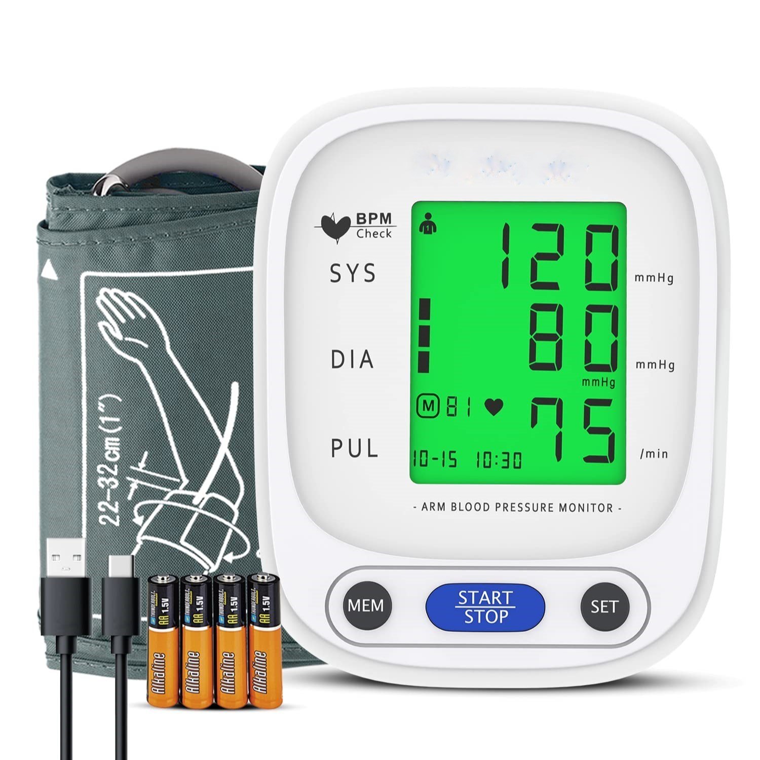 Picture of Talking BP Machine Digital Blood Pressure Monitor with Voice USB Port Bp Monitor