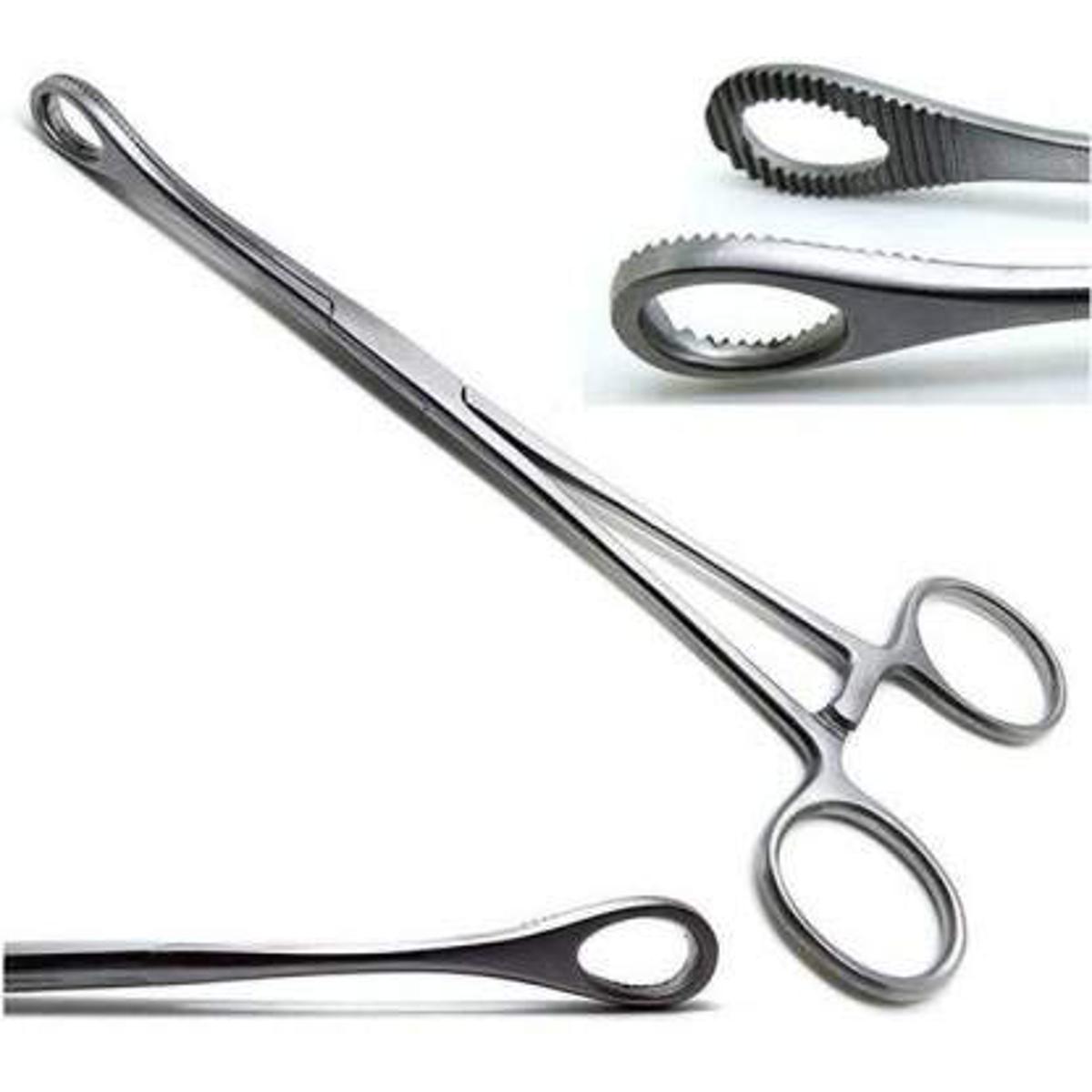Picture of Surgical Instrument Sponge Holding Forceps Straight 8 Inch Medical Grade 410 Stainless Steel Matt Finish