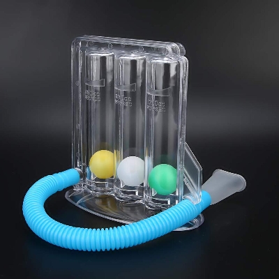 Picture of 3-Ball Deep Breathing Exerciser Lung Deep Breath Trainer Incentive Spirometer Spirometry Breath Measurement System