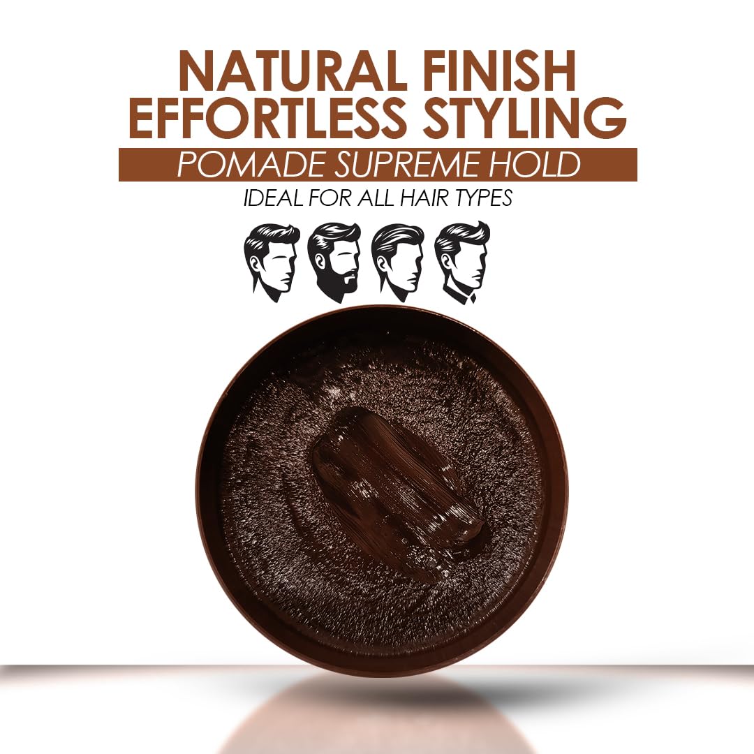 Picture of Mancode Hair Styling Pomade Wax for Men- 100ml | Supreme Hold, Glossy Finish, Non-Greasy, Water-Based Formula | 24-Hour Flexible Hold | Strong & Long-Lasting | All Hair Types