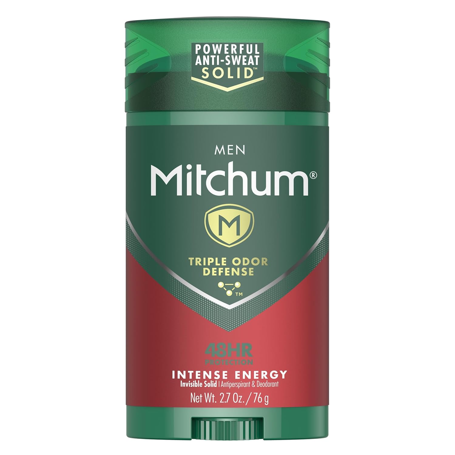 Picture of Mitchum Men's Deodorant, Antiperspirant Stick, Triple Odor Defense Invisible Solid, 48 Hr Protection, Dermatologist Tested, Intense Energy, 2.7 Oz
