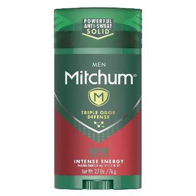 Picture of Mitchum Men's Deodorant, Antiperspirant Stick, Triple Odor Defense Invisible Solid, 48 Hr Protection, Dermatologist Tested, Intense Energy, 2.7 Oz