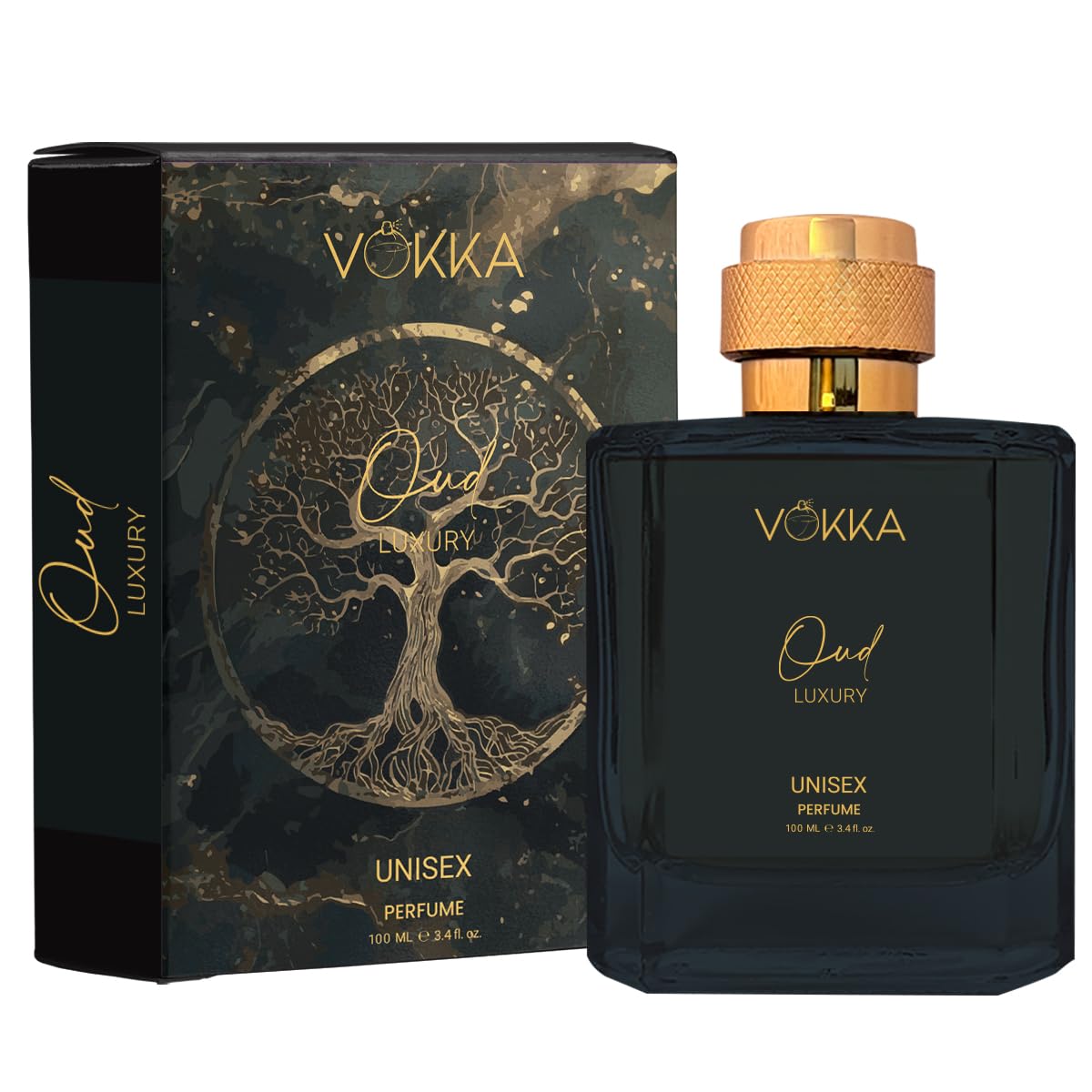 Picture of Vokka Oud 100 ml | Unisex Luxury Long Lasting Smokey Perfume For Men And Women | Woody Pleasant Scent Eau De Parfum | EDP Fragrance for Gift | Notes: Spicy Sandalwood Agarwood