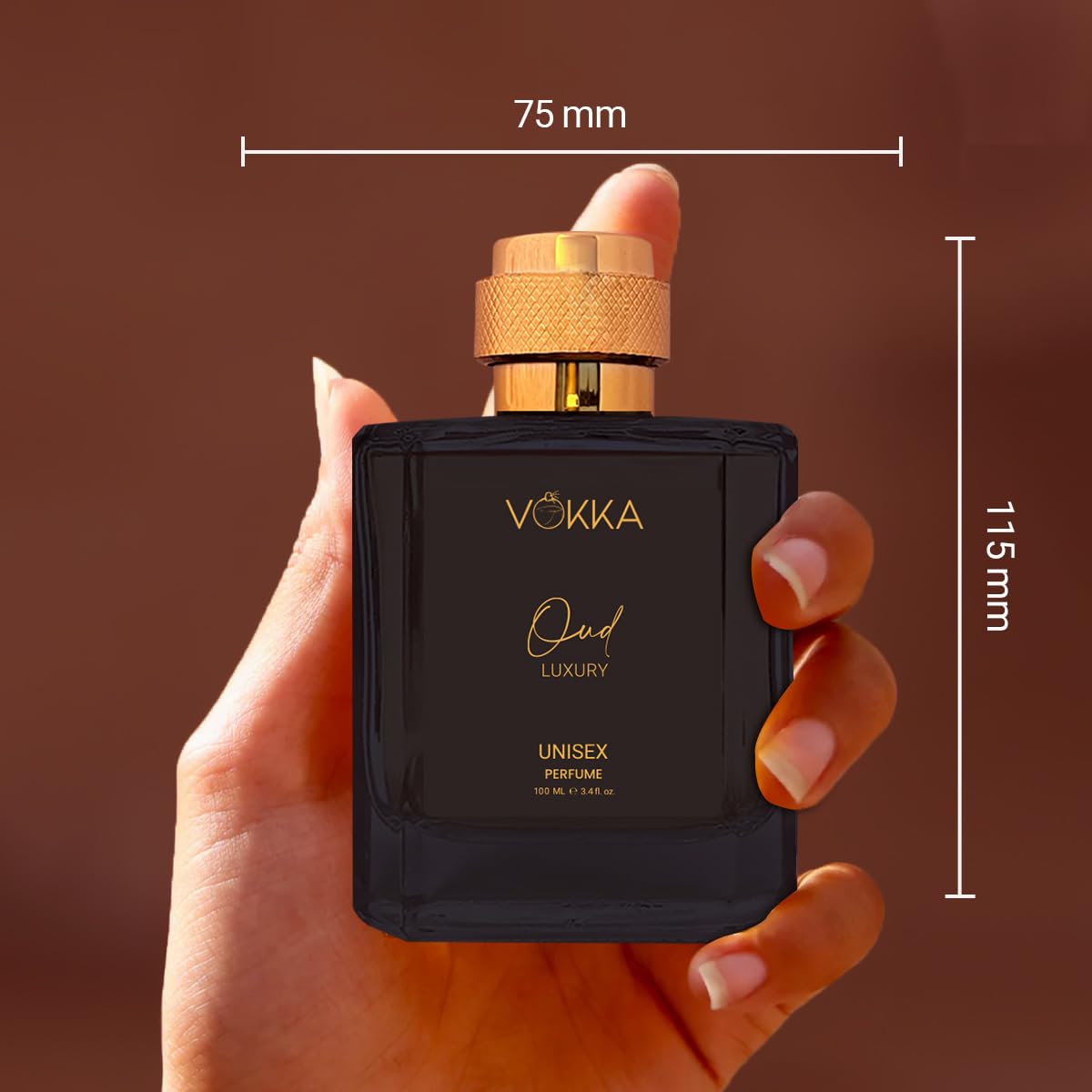 Picture of Vokka Oud 100 ml | Unisex Luxury Long Lasting Smokey Perfume For Men And Women | Woody Pleasant Scent Eau De Parfum | EDP Fragrance for Gift | Notes: Spicy Sandalwood Agarwood