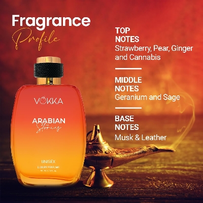 Picture of Vokka Arabian Stories 100ml Perfume | Unisex Luxury Long Lasting Arabian Perfume For Men And Women | Arabic Fruity Scent Eau De Parfum | EDP Fragrance for Gift | Notes: Fruity Musky