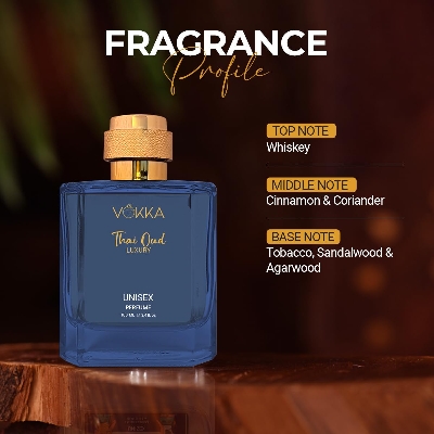 Picture of VOKKA Thai Oud 100 ml | Unisex Luxury Long Lasting Woody Perfume For Men And Women | Woody Oriental Scent Eau De Parfum | EDP Fragrance for Gift | Notes: Rosewood Sandalwood Agarwood