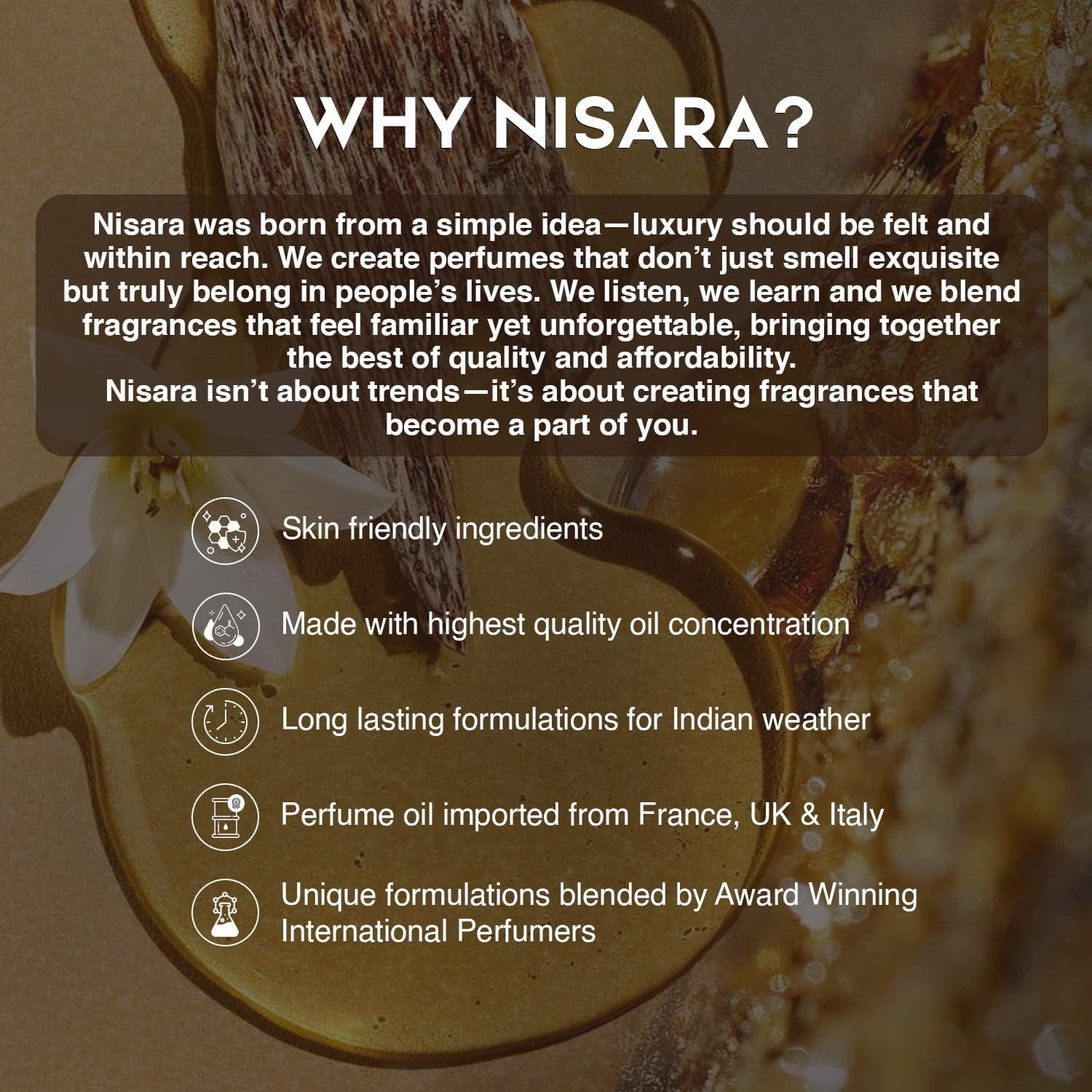 Picture of Nisara Dark Whispers 50ml Strong Unisex Parfum For Men and Woman | Unisex Long Lasting Parfum | Premium Perfume | parfum for Gift Amber Oud Musk notes| With Oud Wood, Raspberry, Saffron, Rose, Musk | EDP Scent for Men & Woman
