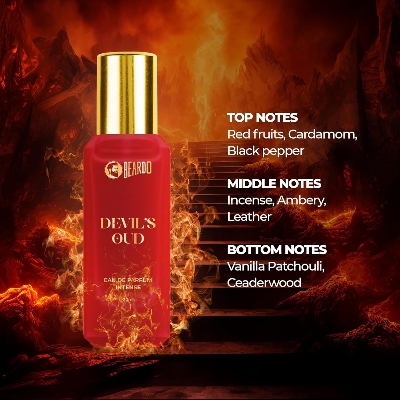 Picture of Beardo Oud Perfumes Giftset for Men - Three Worlds of Oud 3x20ml | Devil's, Mortal & Divine | Long lasting Perfume for Men | Luxury Perfume giftset for Men