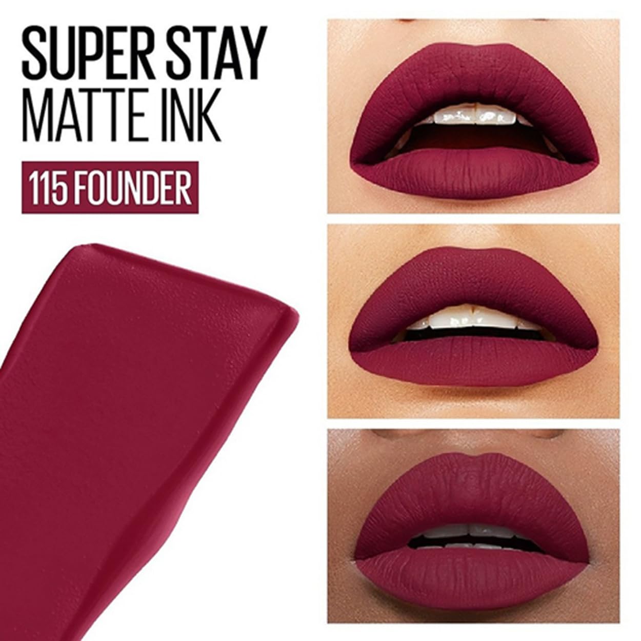 Picture of Maybelline New York Liquid Matte Lipstick, Long Lasting, 16hr Wear, Superstay Matte Ink 115-Founder