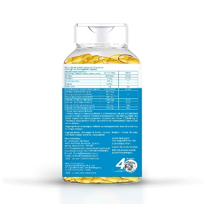 Picture of DR. MOREPEN Omega 3 Deep Sea Fish oil 1000 mg Omega with 300 mg DHA with Vitamin A, D3, E & K27 | 60 softgels