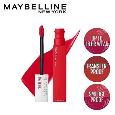 Picture of Maybelline New York Liquid Matte Lipstick, Long Lasting, 16hr Wear, Superstay Matte Ink 220-Ambitious