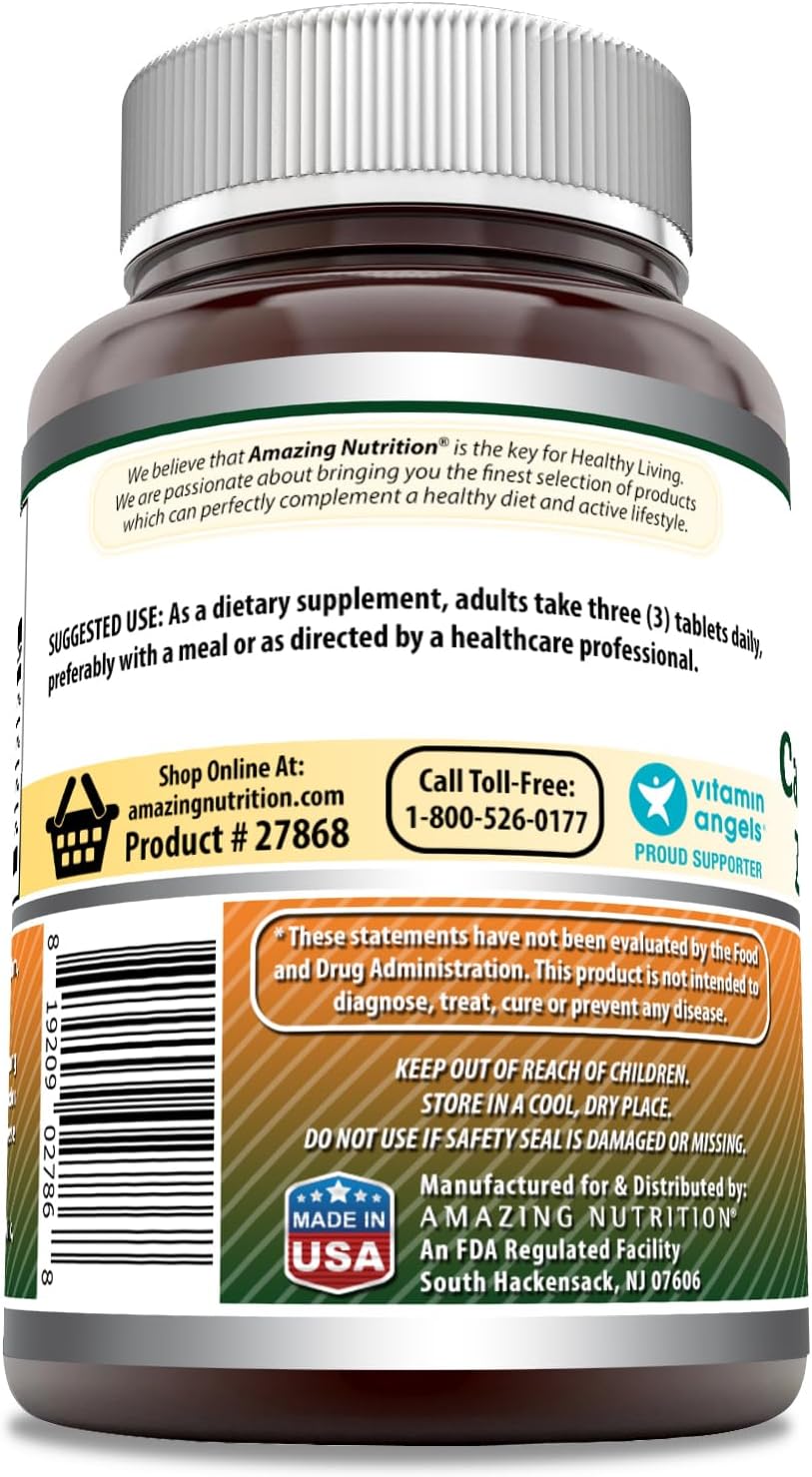 Picture of Amazing Formulas Calcium Magnesium Zinc + D3 Supplement | 150 Tablets | Non-GMO | Gluten-Free | Made in USA