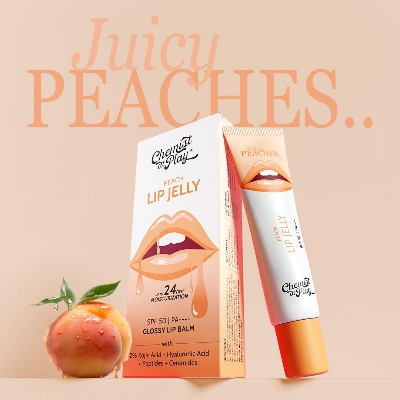 Picture of Chemist At Play Peach Tinted Lip Balm for Dry, Chapped & Pigmented Lips | Gives 24 hours moisturization | SPF 50 PA++++ | Has 2% Kojic Acid, Hyaluronic Acid, ceramides & Peptides | 10gms
