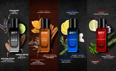 Picture of Beardo Perfumes Giftset For Men (Pack of 4 x 20ml) Whisky Smoke, Godfather, Tsunami and Black Musk