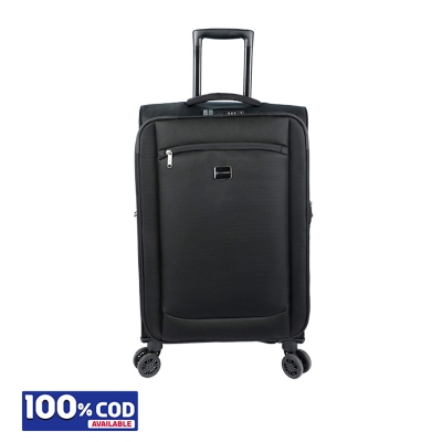 Picture of 24 inch Soft Suitcase/Luggage 450D Jacquard RPET with PUX2 in waterproof- Black (Original Export)