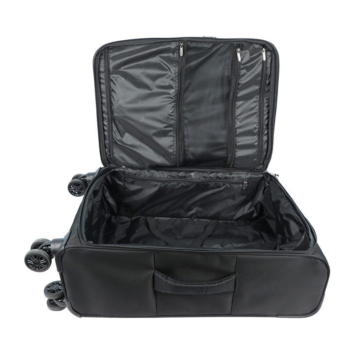 Buy  Travello Soft Suitcase/Luggage 450D Jacquard RPET with PUX2 in waterproof 24" Black at Best Price In Bangladesh
