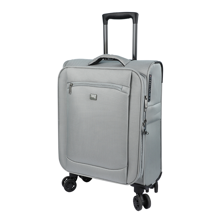 Buy Travello Soft Suitcase/Luggage 450D Jacquard RPET with PUX2 in waterproof 20" Gray  at Best Prices
