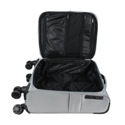 Buy Travello Soft Suitcase/Luggage 450D Jacquard RPET with PUX2 in waterproof 20" Gray  at Best Prices