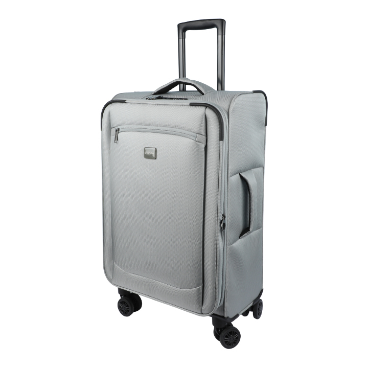 Picture of 28Inch Soft Suitcase/Luggage 450D Jacquard RPET with PUX2 in waterproof- Gray (Original Export)