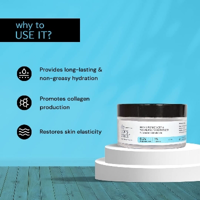 Picture of Deconstruct Hyaluronic Acid & Squalane Moisturizer | 0.2% Hyaluronic Acid 1% Squalane |Moisturizer For Normal Skin | Lightweight Moisturiser | For Long Lasting & Non-Greasy Hydration | 50Gm, Cream