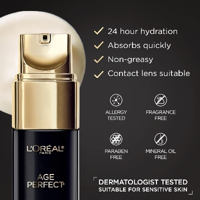 Picture of L'Oreal Paris Age Perfect Cell Renewal Anti-Aging Eye Cream, For Dark Circles & Puffiness 0.5 Fl oz